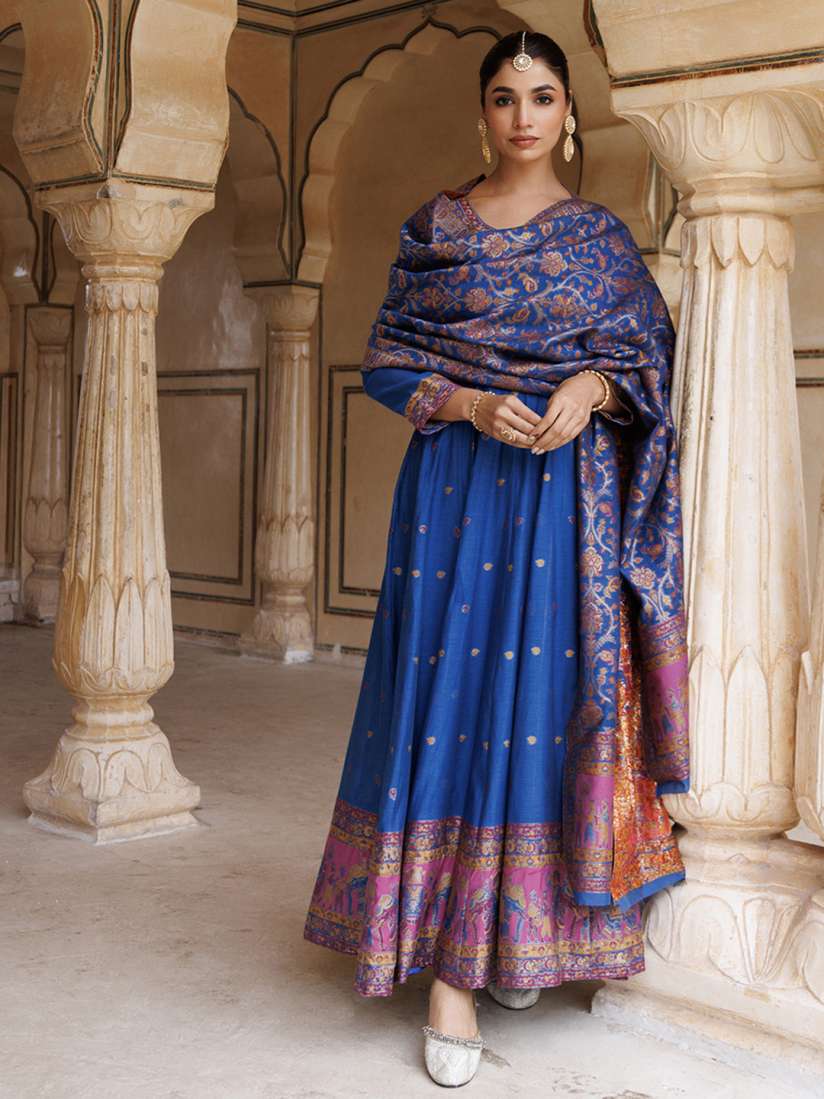 Buy KIDAR Self Design Ethnic Gown With Dupatta Ethnic Dresses for Women 31127098 Myntra