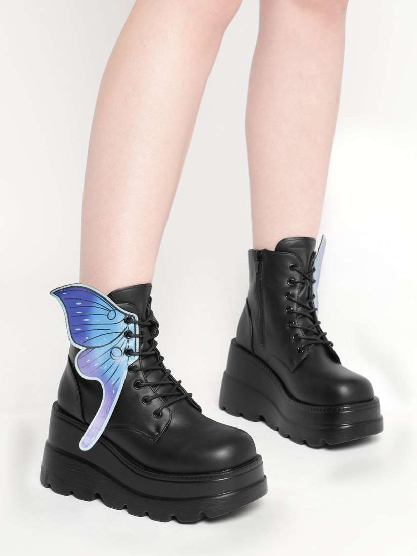 Truffle collection heeled hiker boots top