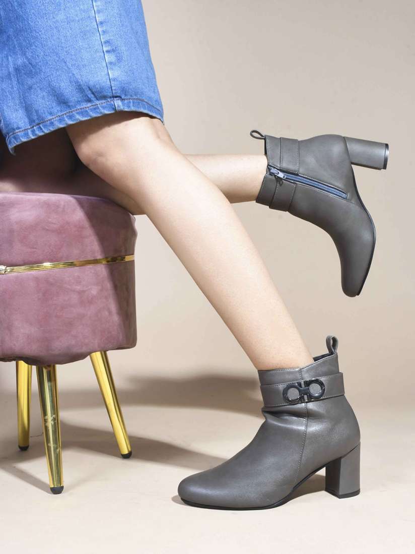 Buy SHUZ TOUCH Women Block Heeled Regular Boots Boots for Women 31305254 Myntra