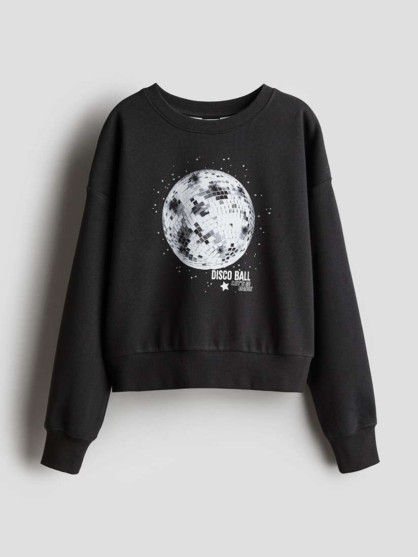Buy H M Motif Detail Sweatshirt Sweatshirts for Girls 31385273 Myntra