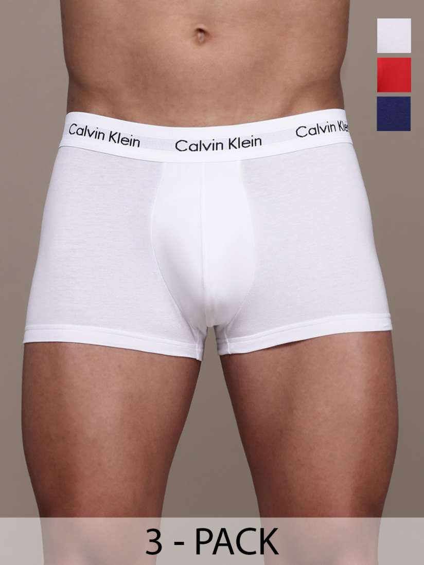 Calvin klein underwear men's pack of 3 trunk shorts discount