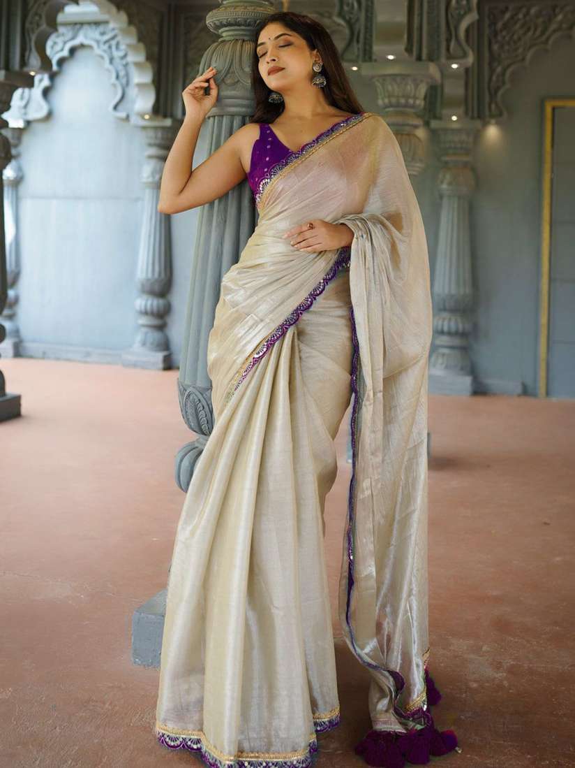 Buy Peachmode Sequinned Art Silk Saree Sarees for Women 31975042 Myntra