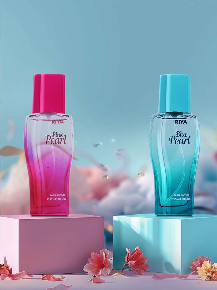 Pink And Blue Perfume Bottle Buy RIYA Pink Blue Pearl Set Of Long