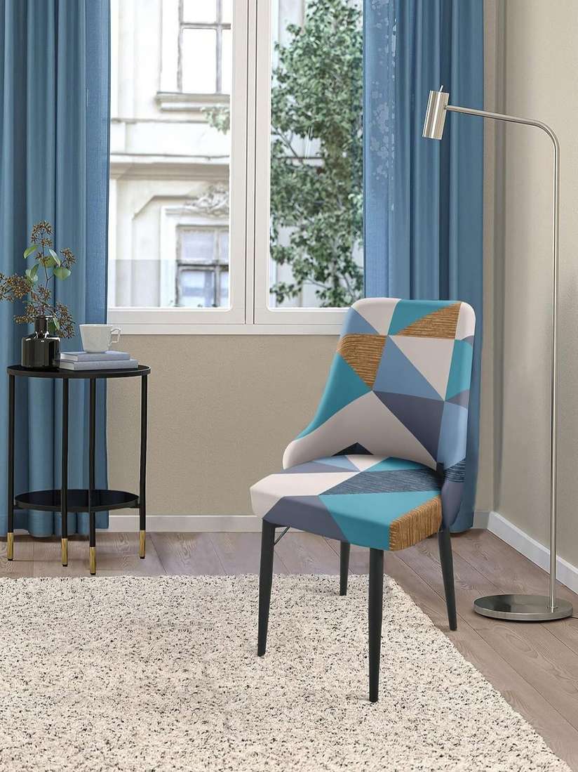 Wingback Dining Chair Covers Buy HOUSE OF QUIRK Blue White Pieces