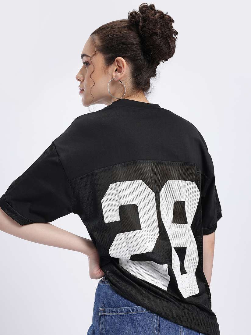 Mickey Mouse Jersey Oversized Mickey Mouse Portrait Womens T-Shirt - Main Image