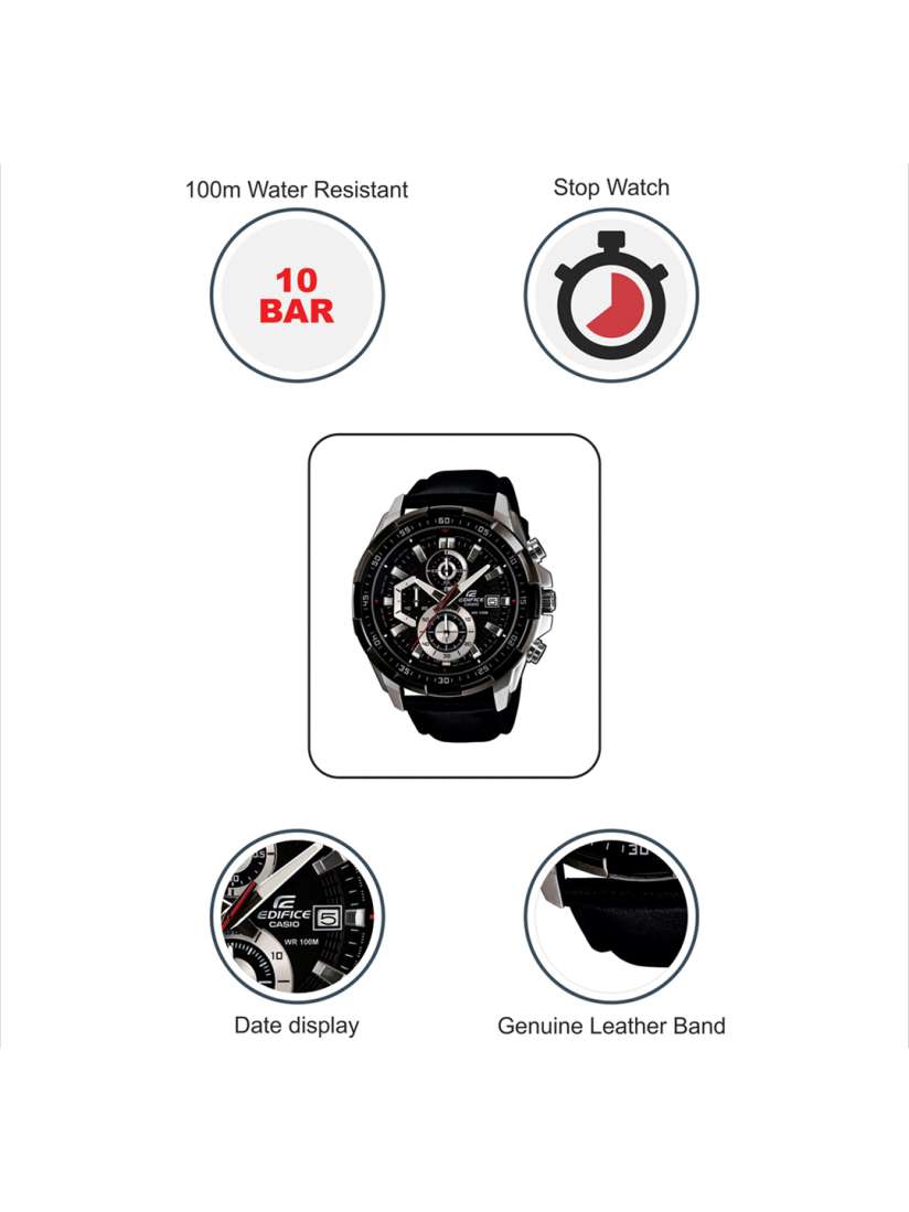 Men fashion ex193 black leather chronograph watch new arrivals