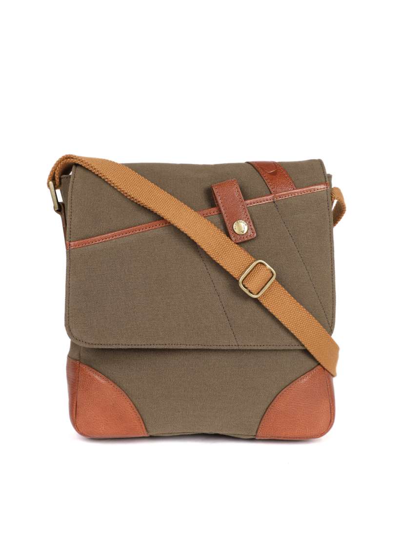 Buy Hidesign Men Brown Canvas Messenger Bag Messenger Bag for Men 3451647 Myntra