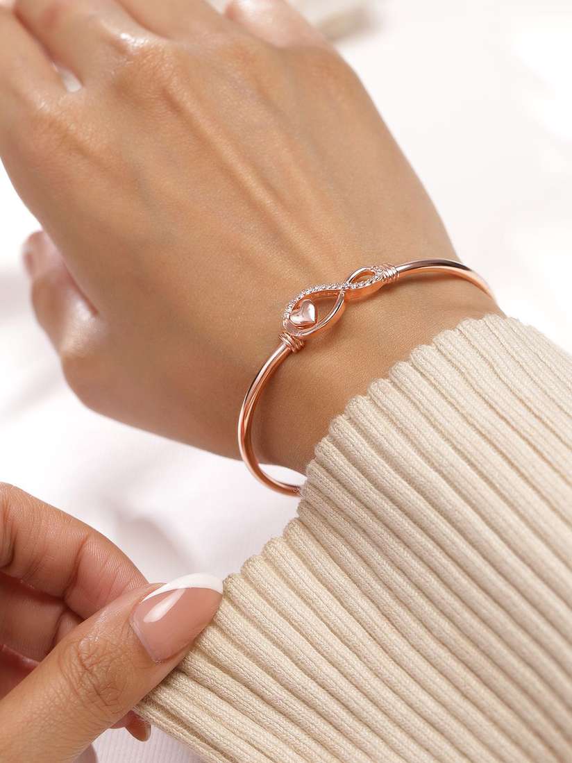 Rose Gold 18k Gold Nail Bracelet Rubans 18K Rose Gold-Plated