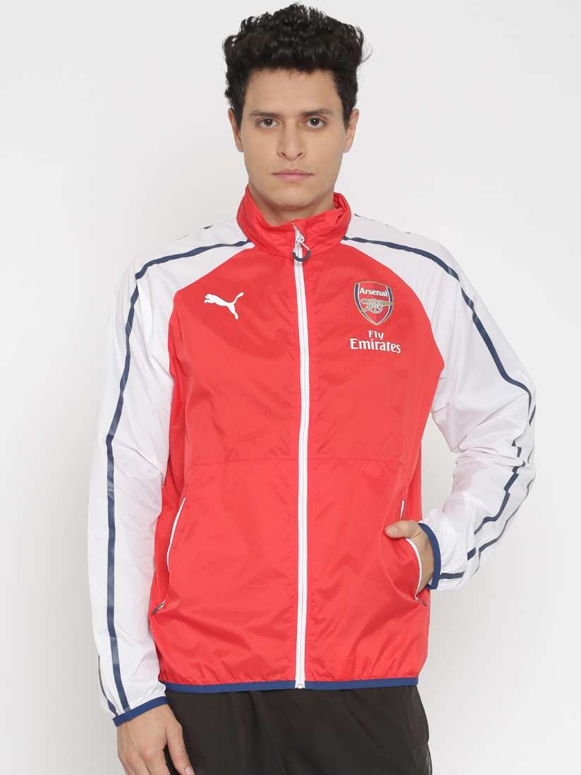 Buy Puma Men Red White AFC Anthem Football Jacket Jackets for Men 366053 Myntra
