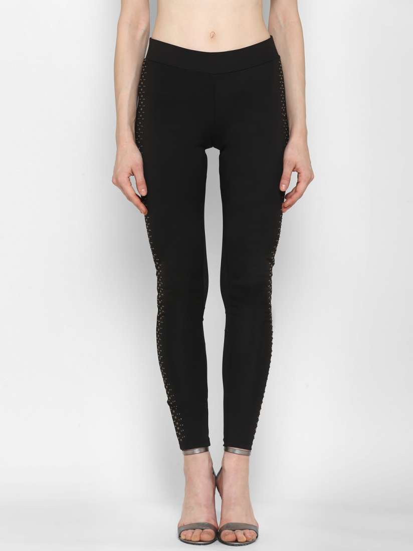 Myntra black jeggings 2025
