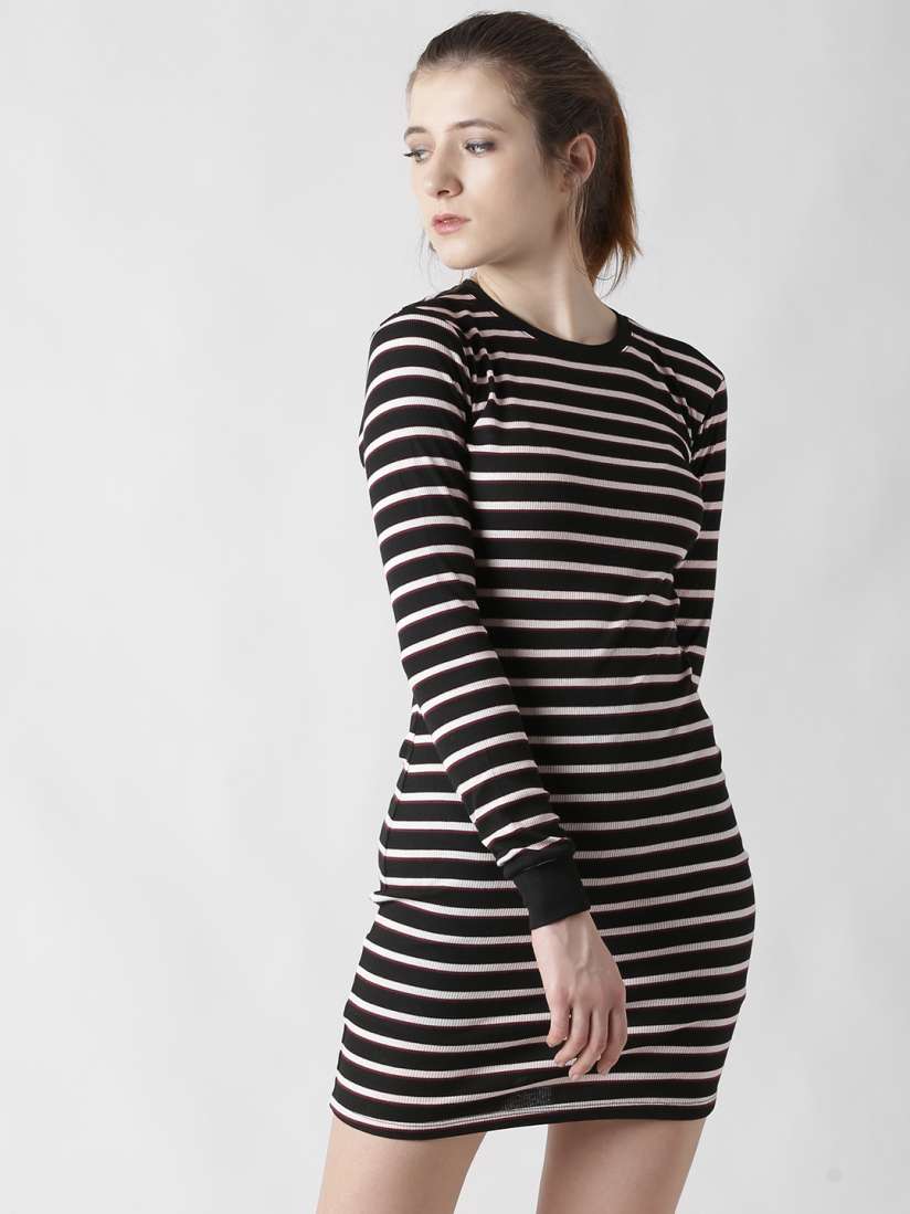 Forever 21 black and white striped dress on sale