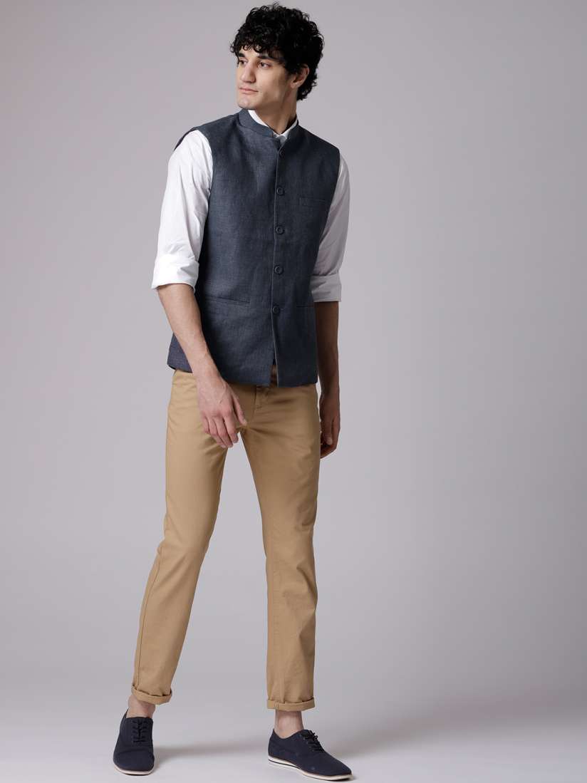 True blue nehru jacket clearance