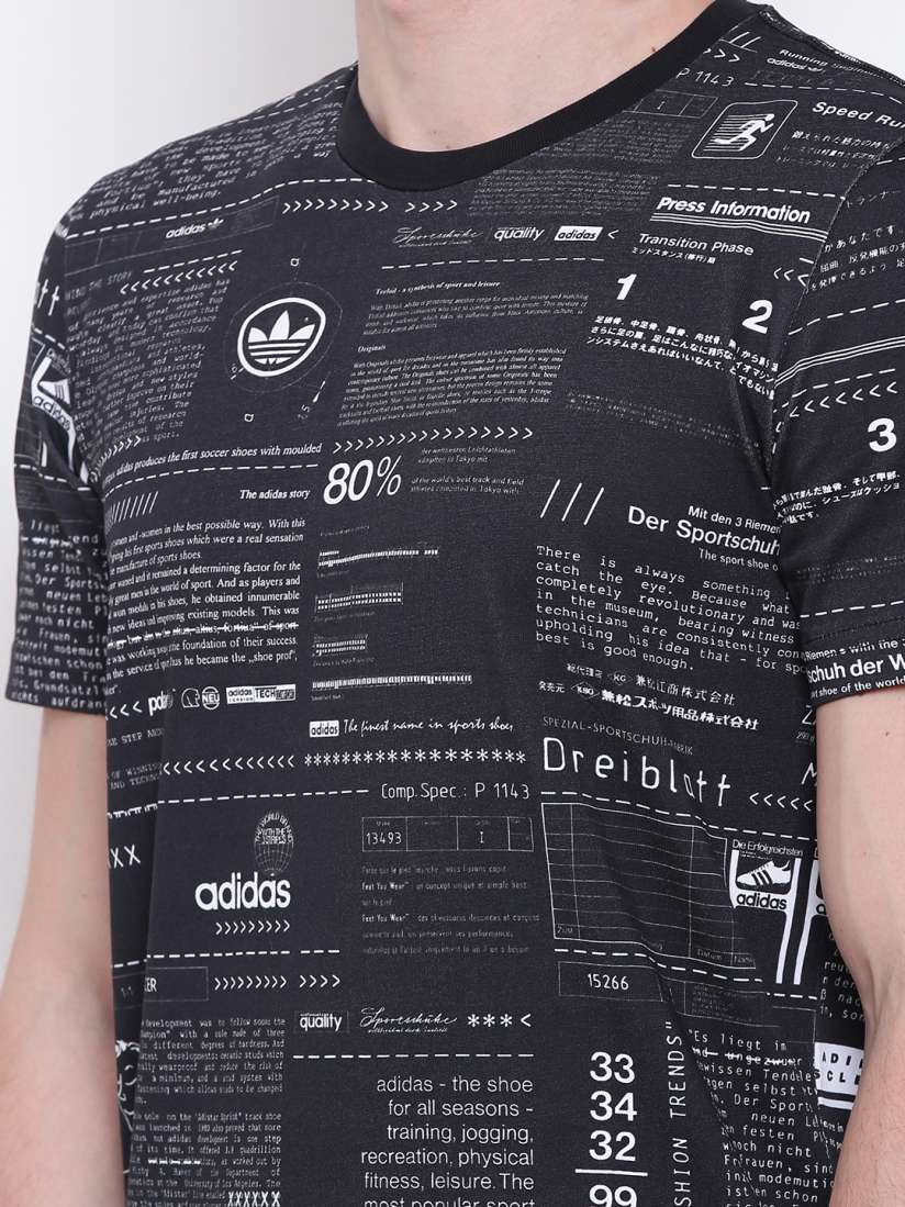 Buy ADIDAS Originals Men Black White SOPHISTI Pure Cotton T shirt Tshirts for Men 3888526 Myntra