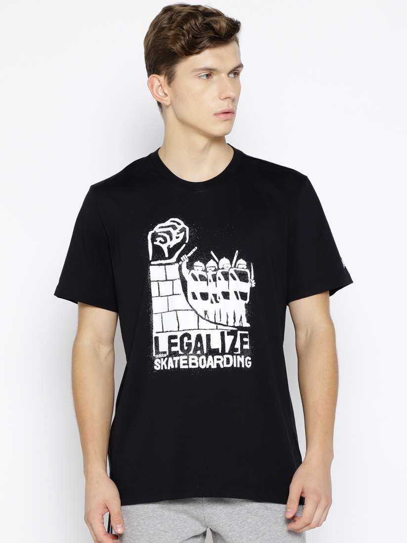 Buy ADIDAS Originals Black Legalize Printed Round Neck T shirt Tshirts for Men 3888554 Myntra