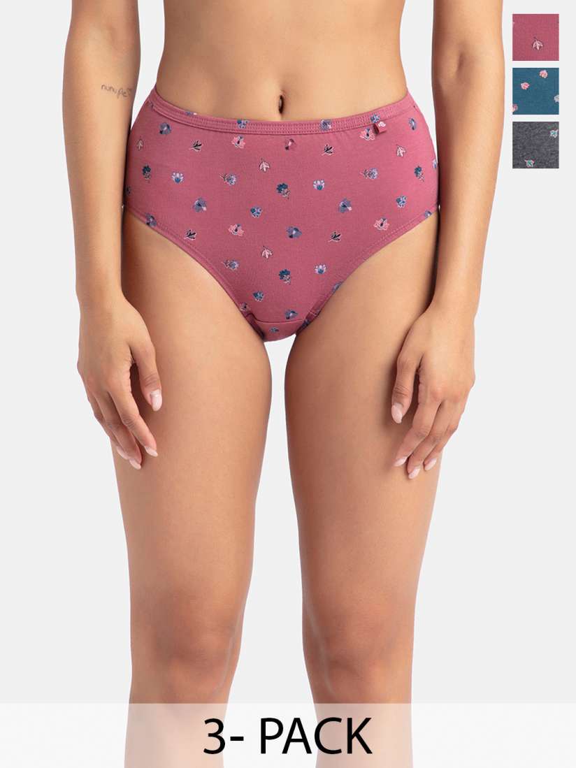 Buy Jockey Simple Comfort Women Pack Of 3 Printed Hipster Briefs 1406 Briefs for Women 393685 Myntra
