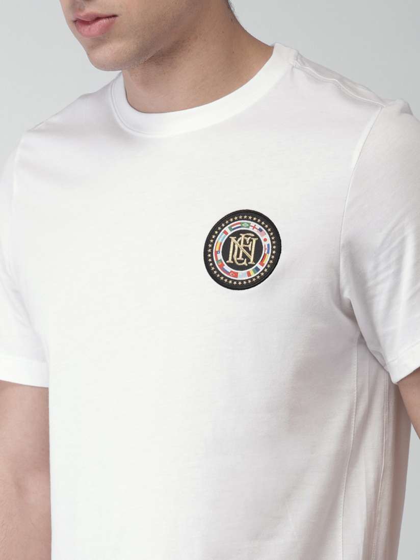 Buy Nike White Printed Flag Crest FC Pure Cotton T shirt Tshirts for Men 4029243 Myntra