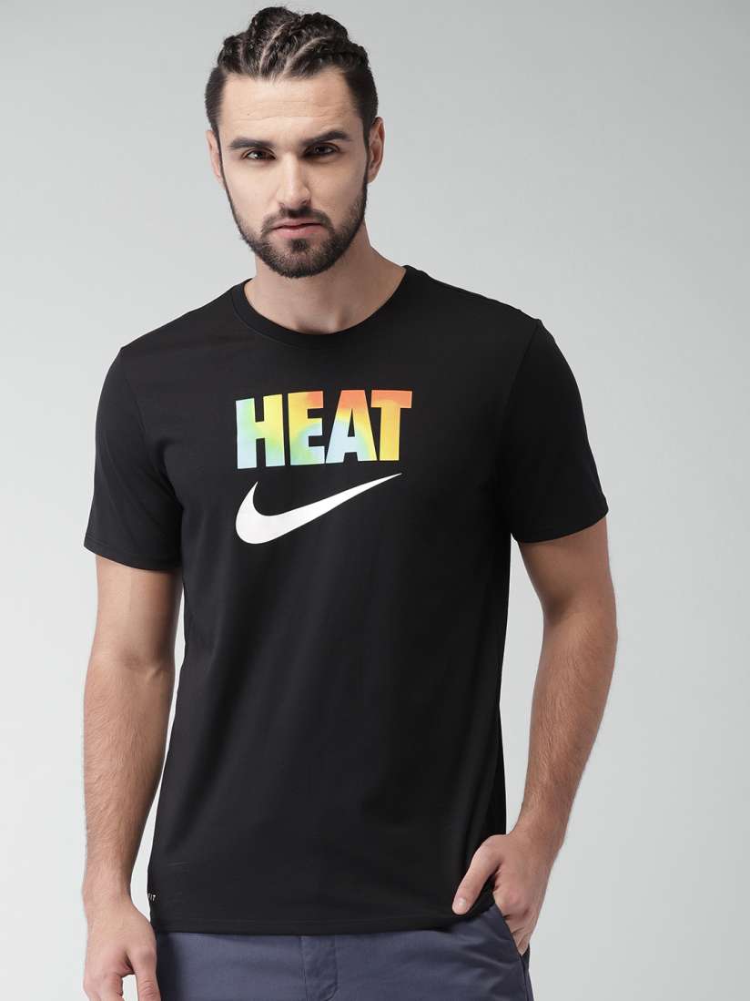 Buy Nike Men Black AS M NK DRY TEE HEAT CHECK Printed T shirt Tshirts for Men 4029256 Myntra