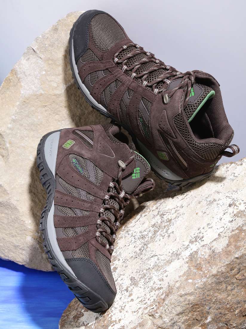 Buy Columbia Men Coffee Brown REDMOND Mid Waterproof Hiking Shoes Sports Shoes for Men 4029370 Myntra