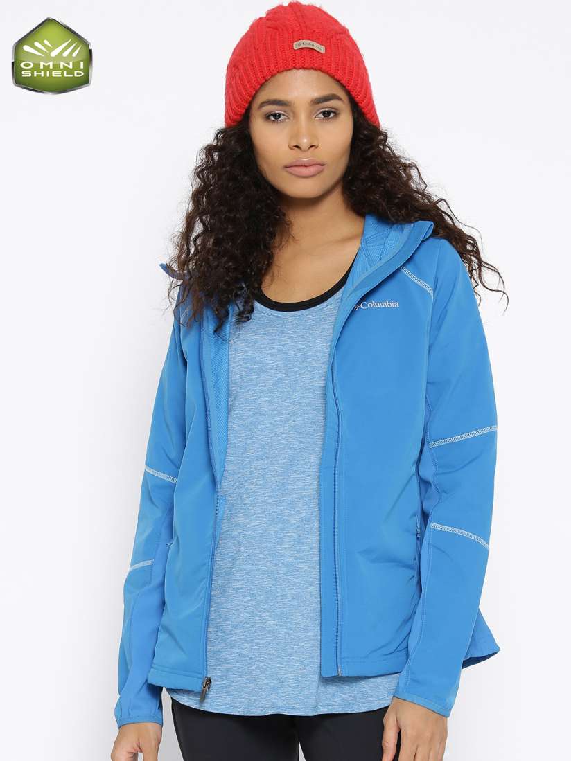 Buy Columbia Blue Sweet As SOFTSHELL Hooded Wind Water Resistant Jacket Jackets for Women 4029382 Myntra