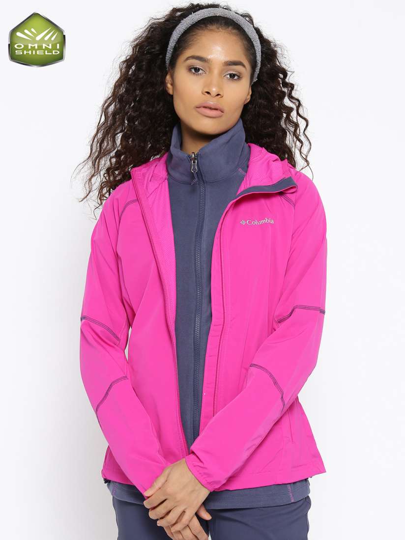 Buy Columbia Pink Sweet As SOFTSHELL Hooded Wind Water Resistant Jacket Jackets for Women 4029383 Myntra