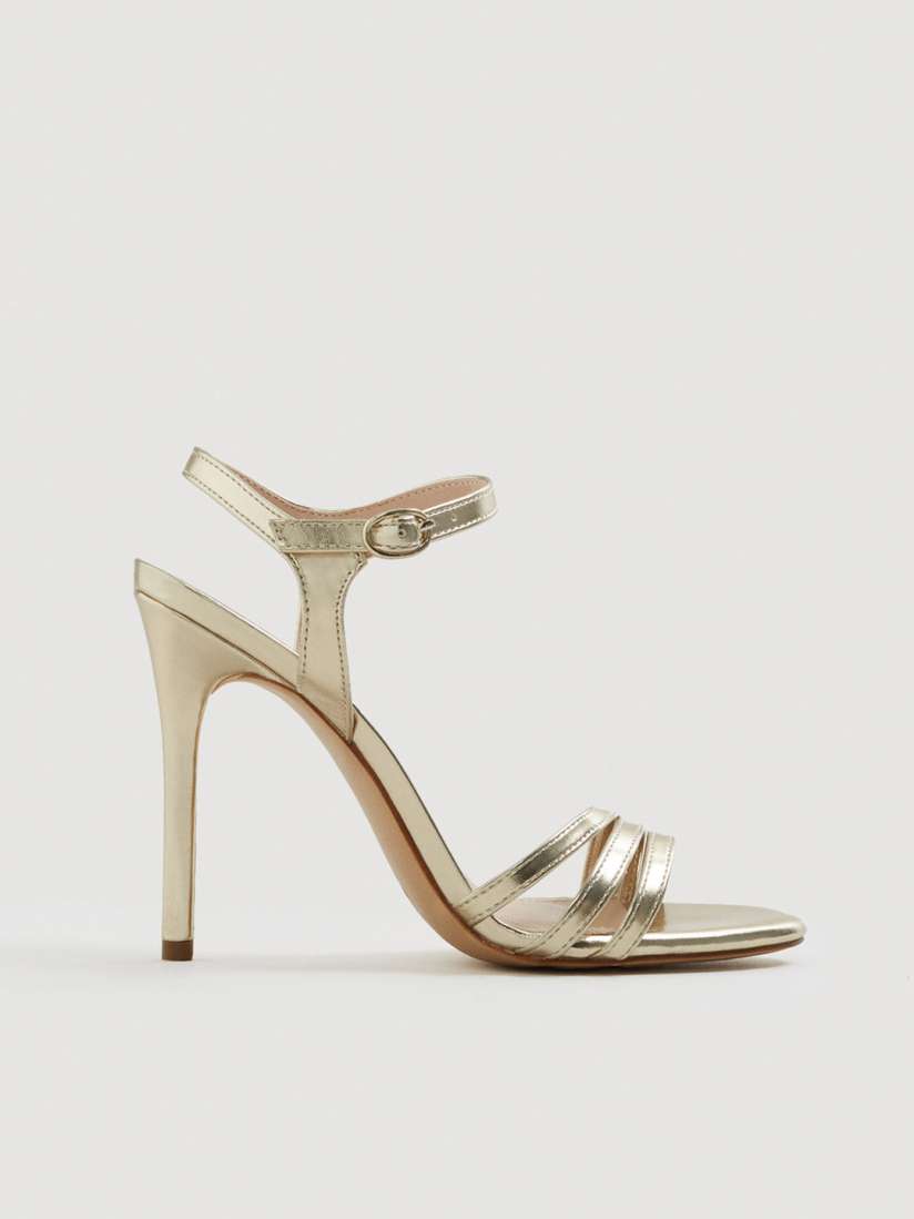 Buy MANGO Women Gold Toned Solid Stilettos Heels for Women 4043545 Myntra