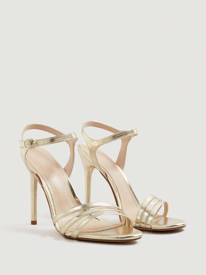 Mango gold heels shop