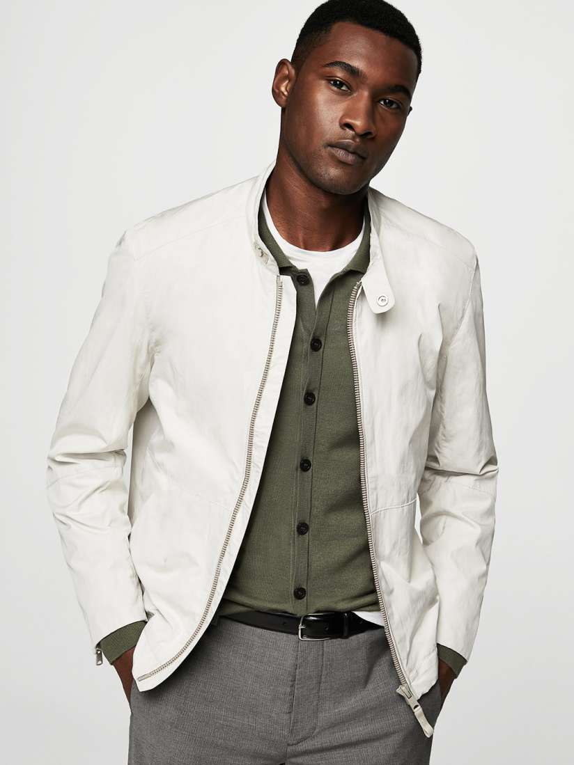 Mango white jacket clearance