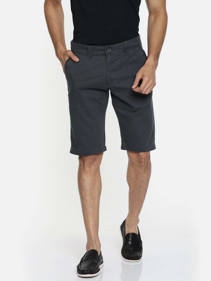 Buy Sports52 wear Men Grey Solid Tailored Fit Chino Shorts Shorts for Men 4132115 Myntra