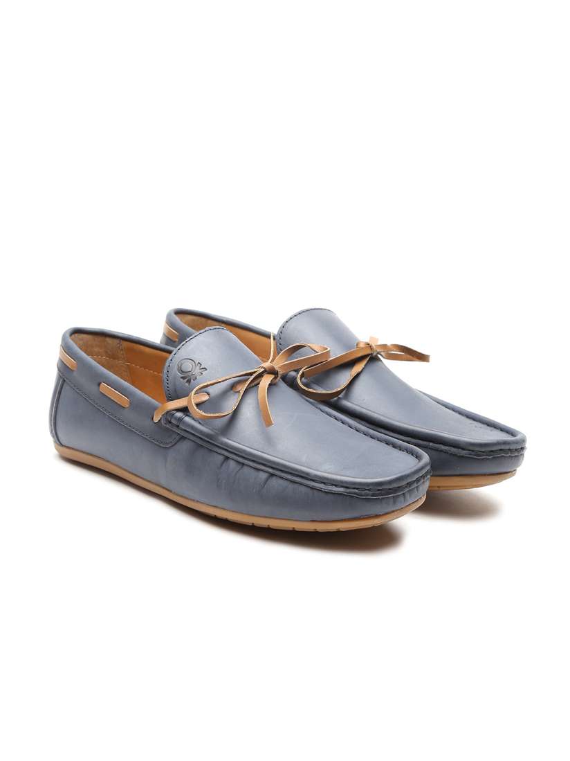 Buy United Colors of Benetton Men Blue Leather Boat Shoes Casual Shoes for Men 4132349 Myntra