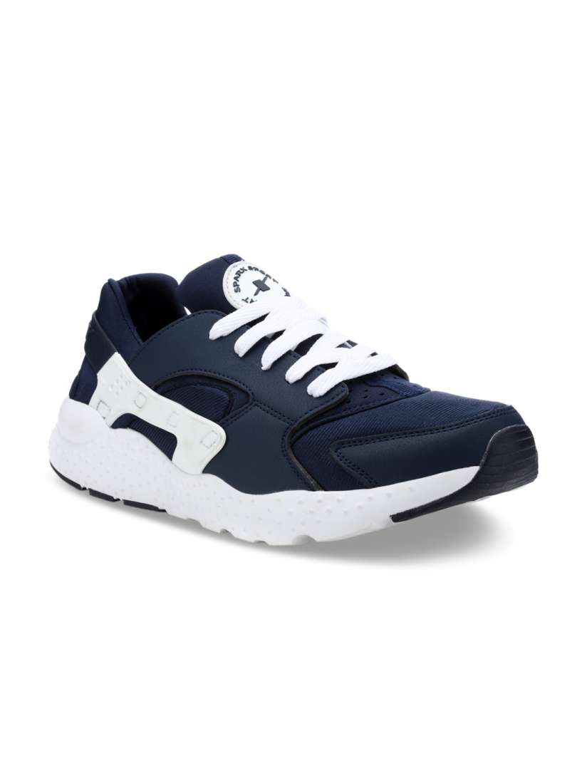 Sparx men's navy blue and white running shoes online