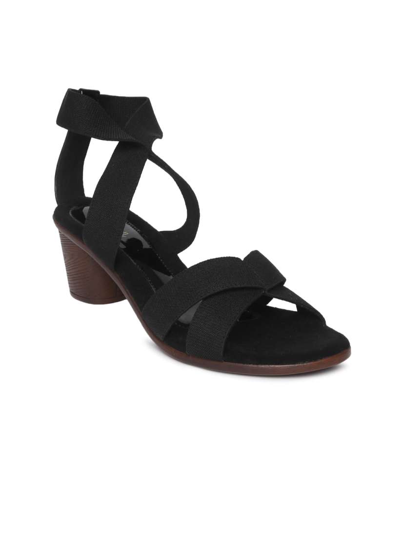 Buy Catwalk Women Black Solid Open Toe Block Heels Heels for Women 4268431 Myntra