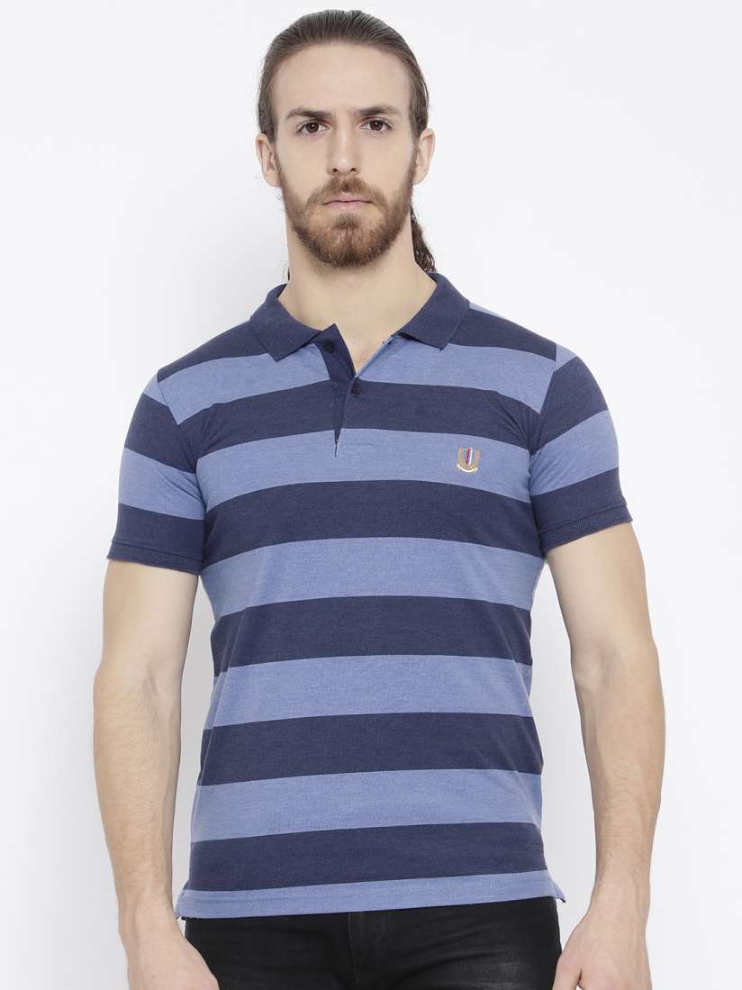 Buy Duke Men Cotton Striped Pack Of 2 Polo Collar T Shirts Tshirts for Men 4268433 Myntra