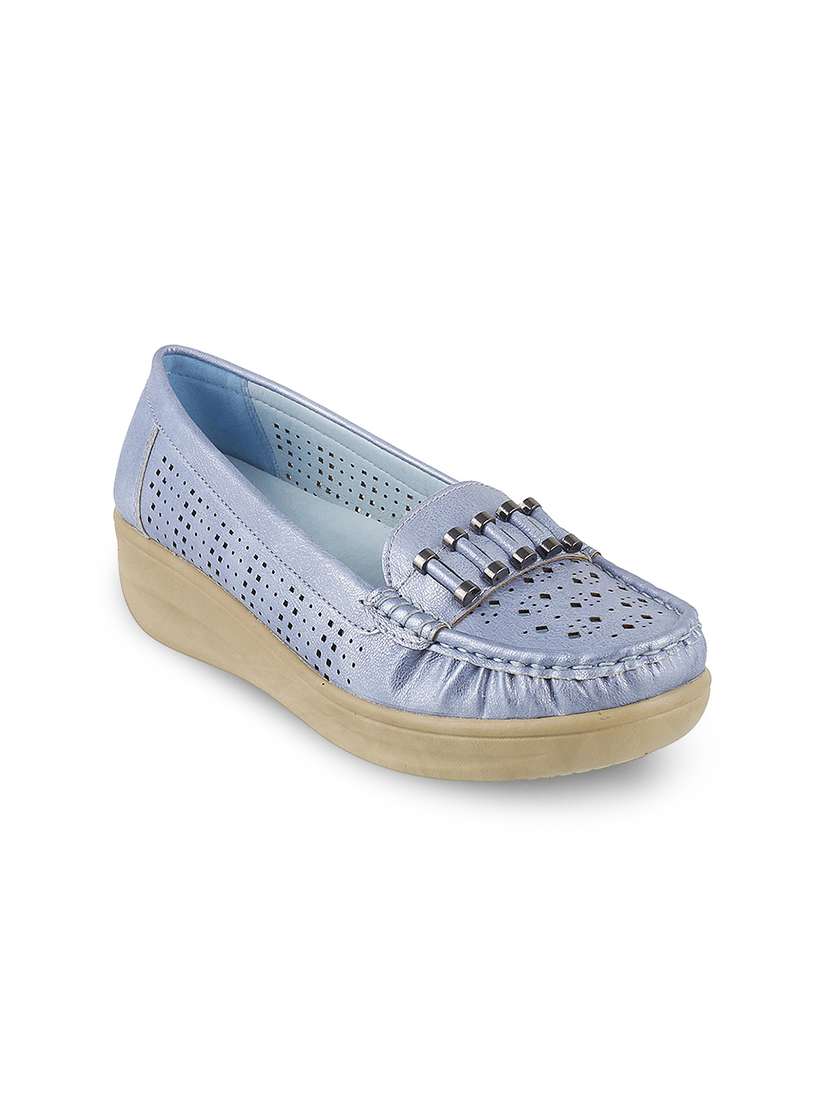 Buy Metro Women Blue Loafers Casual Shoes for Women 4286300 Myntra