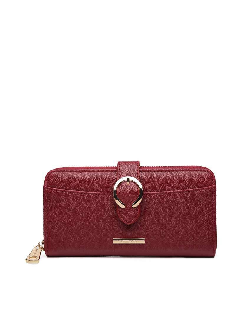 Buy Diana Korr Women Maroon Textured Zip Around Wallet Wallets for Women 4286645 Myntra