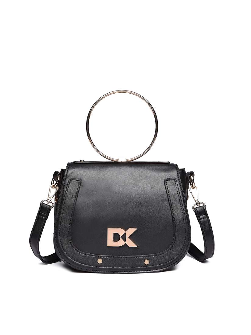 Buy Diana Korr Black Solid Sling Bag Handbags for Women 4286669 Myntra