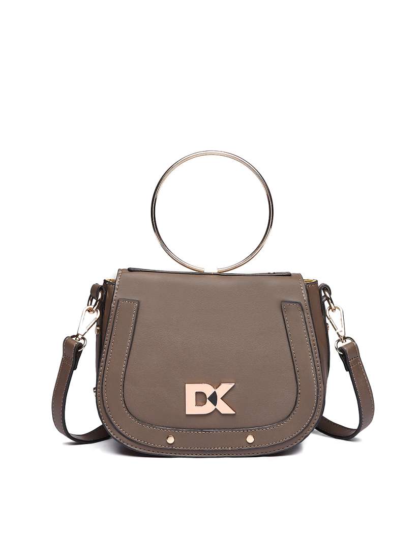 Buy Diana Korr Taupe Solid Sling Bag Handbags for Women 4286671 Myntra