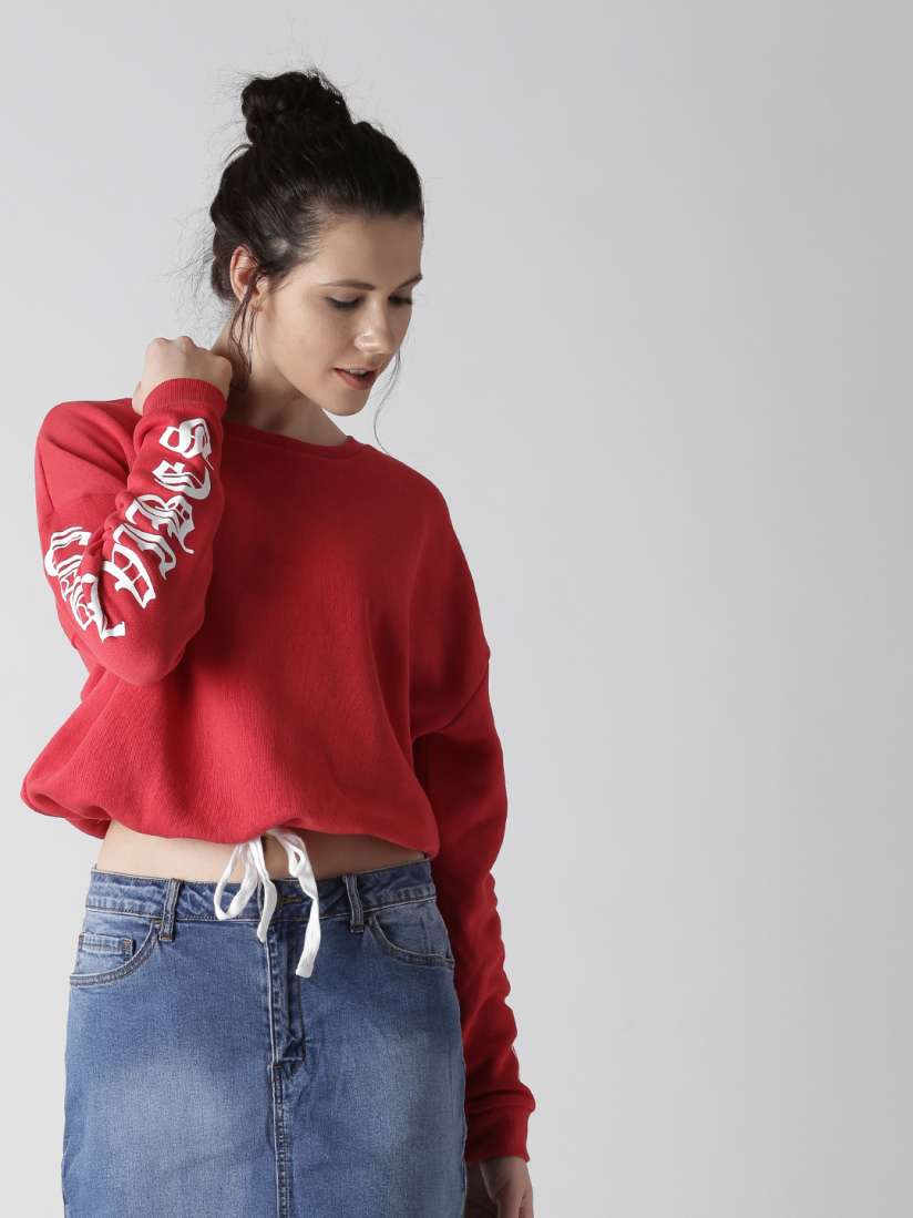 Forever 21 red sweatshirt cheap
