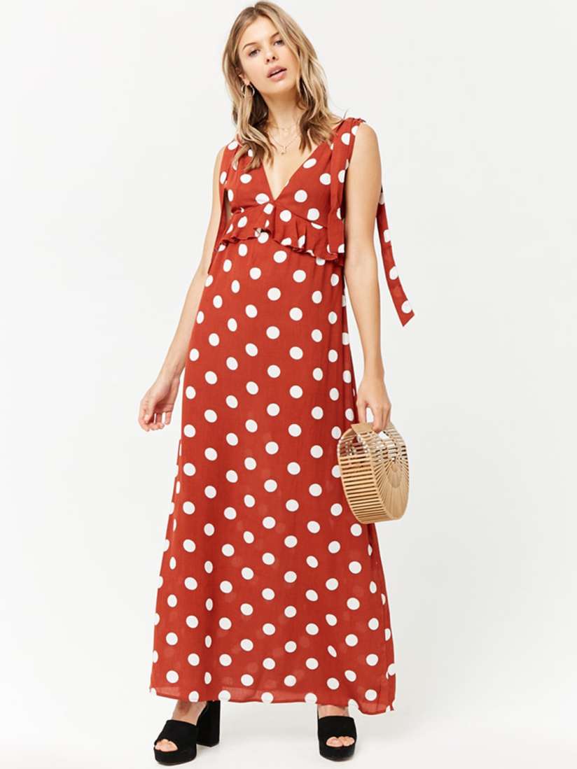Buy FOREVER 21 Women Rust Red Printed Maxi Dress Dresses for Women 4287511 Myntra