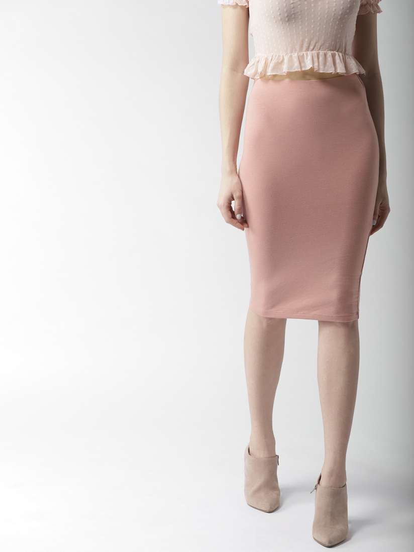 Forever 21 pink midi skirt sales
