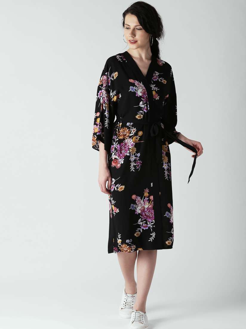 Forever 21 black floral dress sale