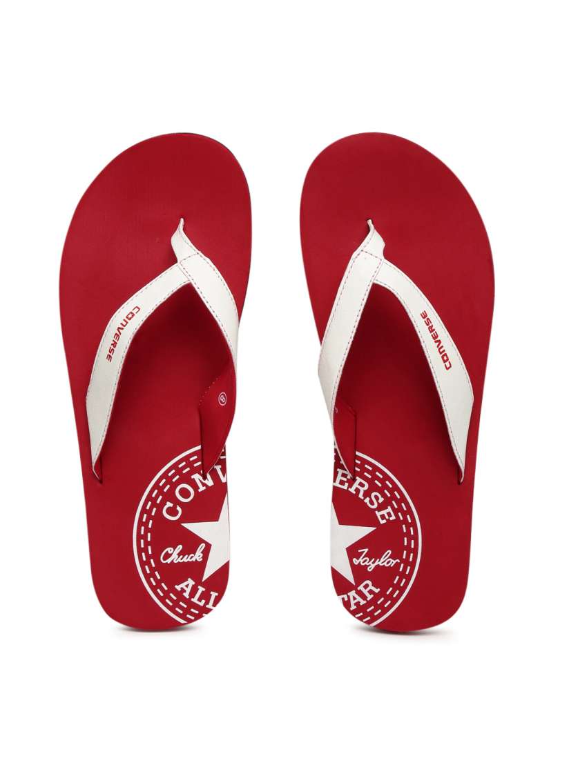 Buy Converse Men White Red Printed Thong Flip Flops Flip Flops for Men 4317208 Myntra