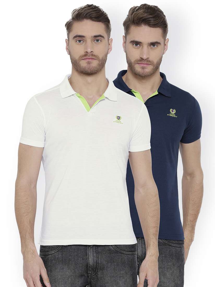 Buy Duke Men Pack Of 2 Solid Polo Collar T Shirts Tshirts for Men 4320621 Myntra