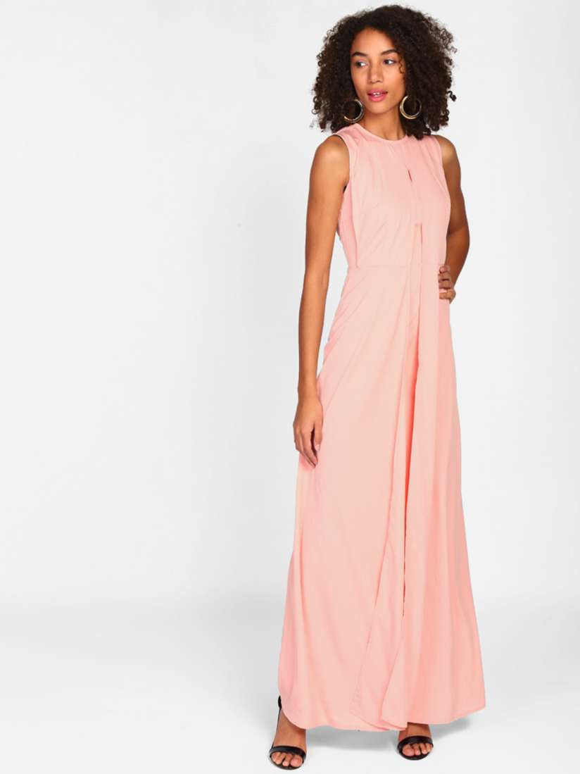 Buy StalkBuyLove Women Pink Solid Maxi Dress Dresses for Women 4326067 Myntra