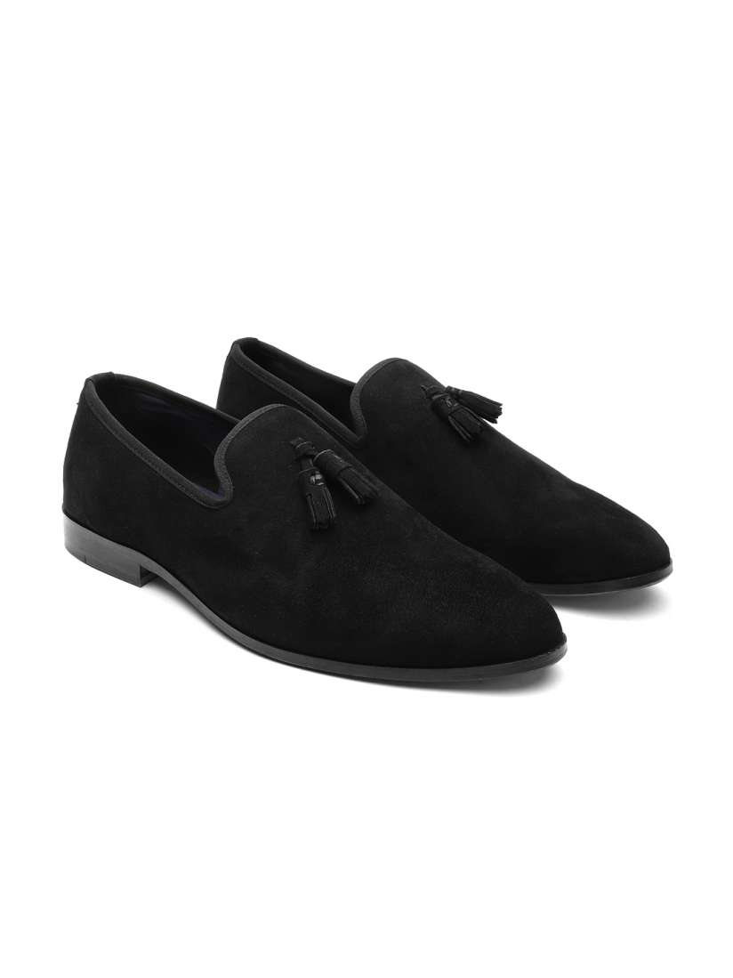 Buy Carlton London Men Black Suede Tasselled Semiformal Slip Ons Formal Shoes for Men 4328279 Myntra