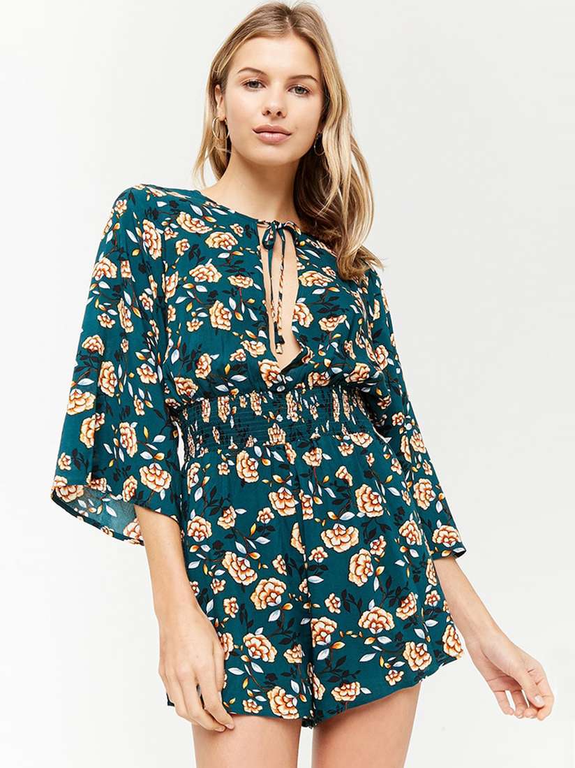 Myntra Teal Jumpsuit Forever 21 Buy FOREVER 21 Teal Green Floral