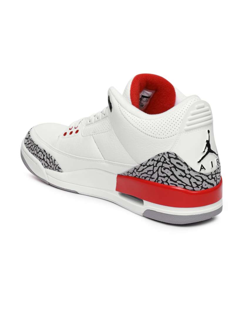 Buy Nike Men White Air Jordan 3 Retro Leather Basketball Shoes Sports Shoes for Men 4330898 Myntra