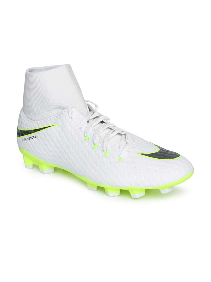 Buy Nike Men White Green PHANTOM 3 ACADEMY DF FG Football Shoes Sports Shoes for Men 4330977 Myntra