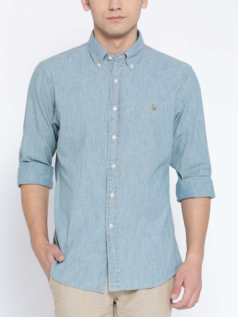 Ralph lauren slim fit chambray shirt top