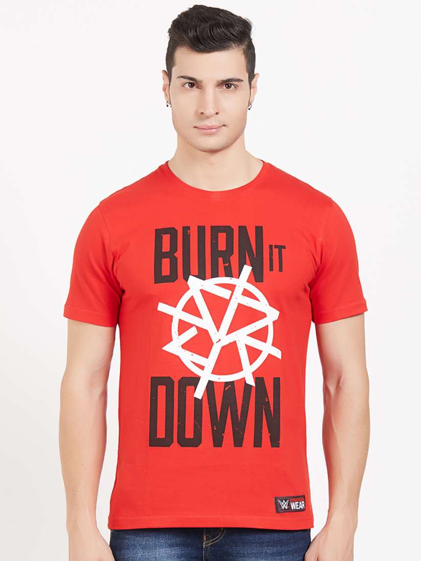Seth rollins red t shirt new arrivals