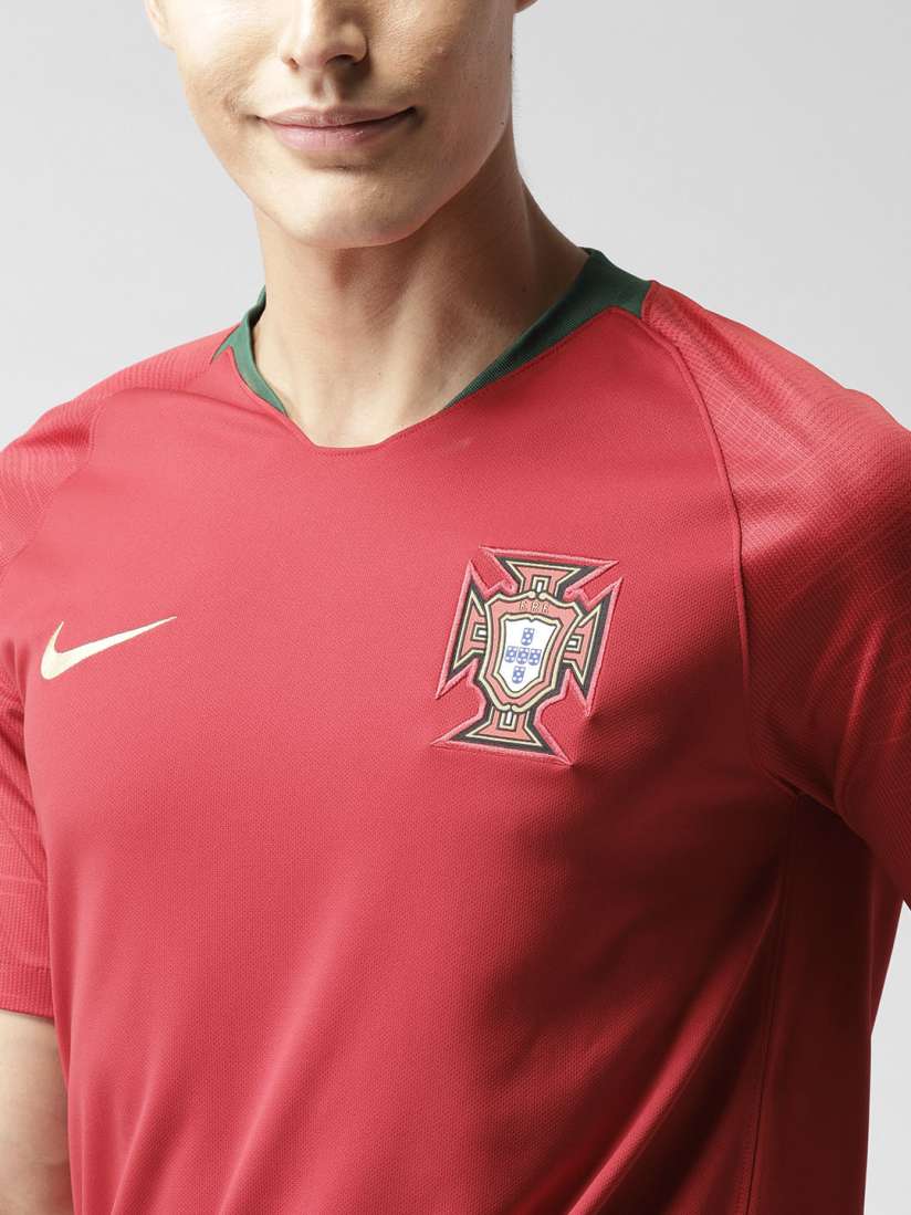 Buy Nike Men Red FPF Breathe Portugal Home Stadium Jersey Tshirts for Men 4368443 Myntra